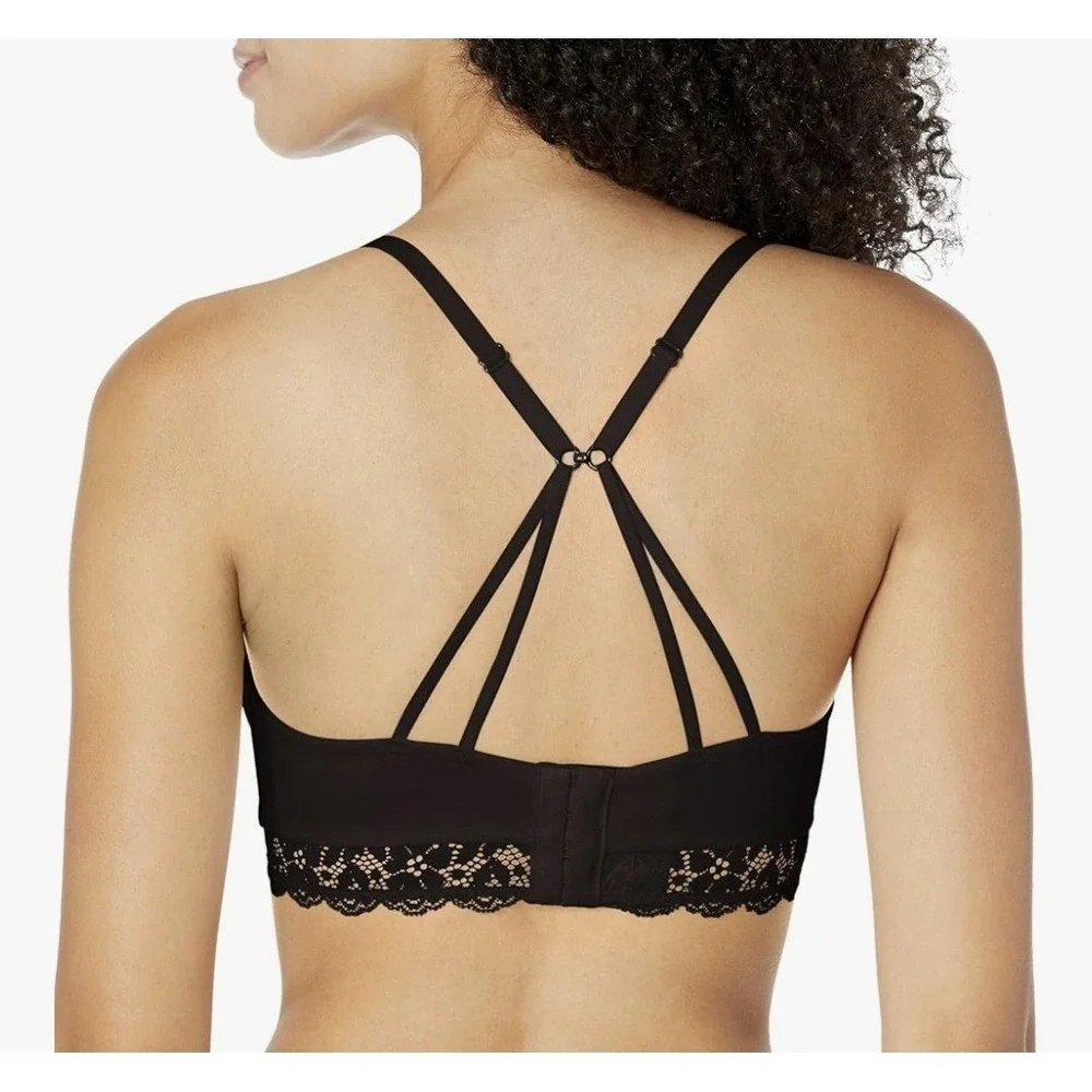 Maidenform Pure‎ Comfort Convertible Wireless Bralette, Black,  38D, NEW